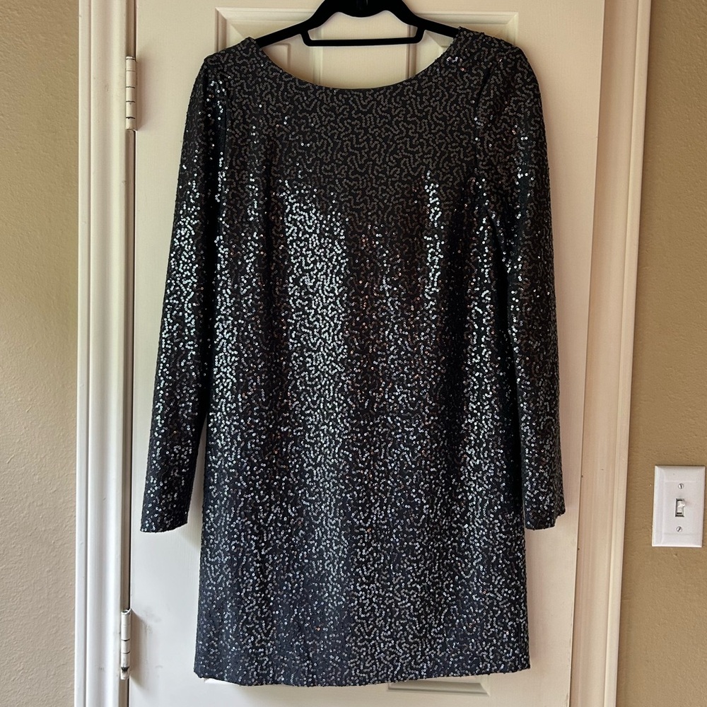 Tibi Gray Sequin Dress - Size Small